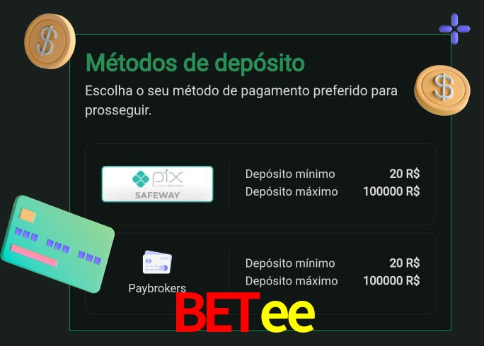 O cassino betee oferece uma grande variedade de métodos de pagamento